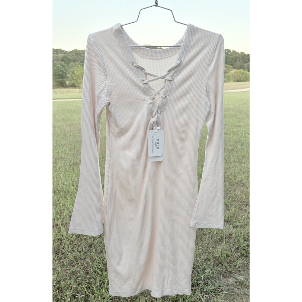 Polo videng ribbed dress small